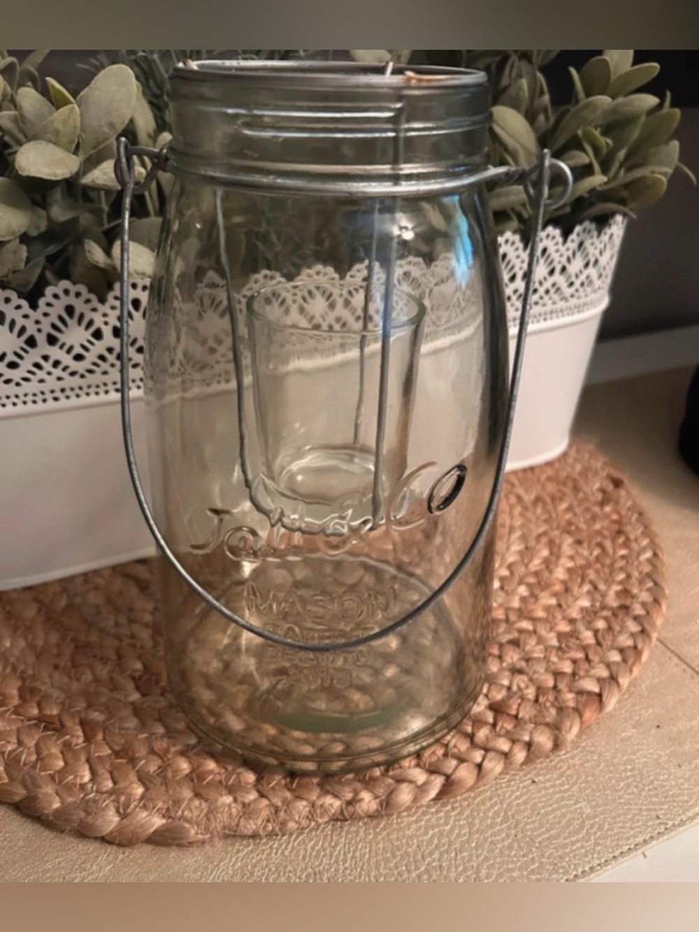 Jall & Co Glass Candle Lantern Mason Patent December 17th 2012